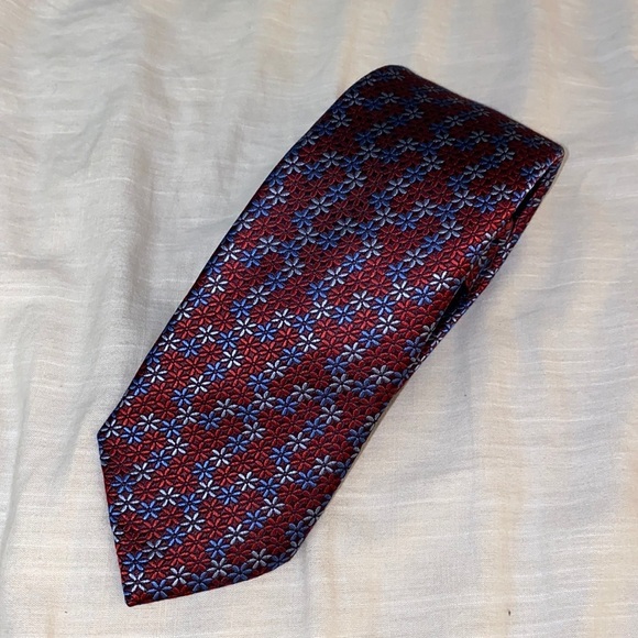 Saks Fifth Avenue Black Label Silk Floral Tie - Picture 1 of 5